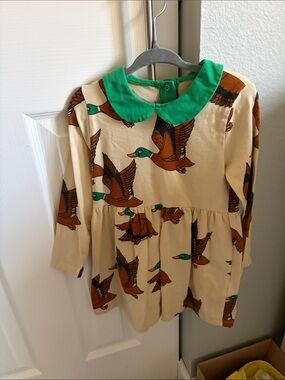 Mini Rodini Cream Dress. Like new size 1.5-3